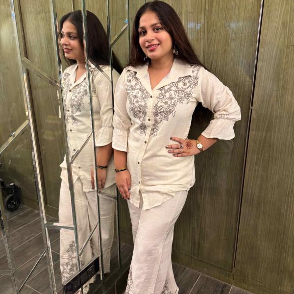 Khadi Embroided Shirt With Pant