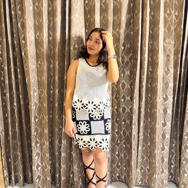 Sheer Crochet Skirt Set