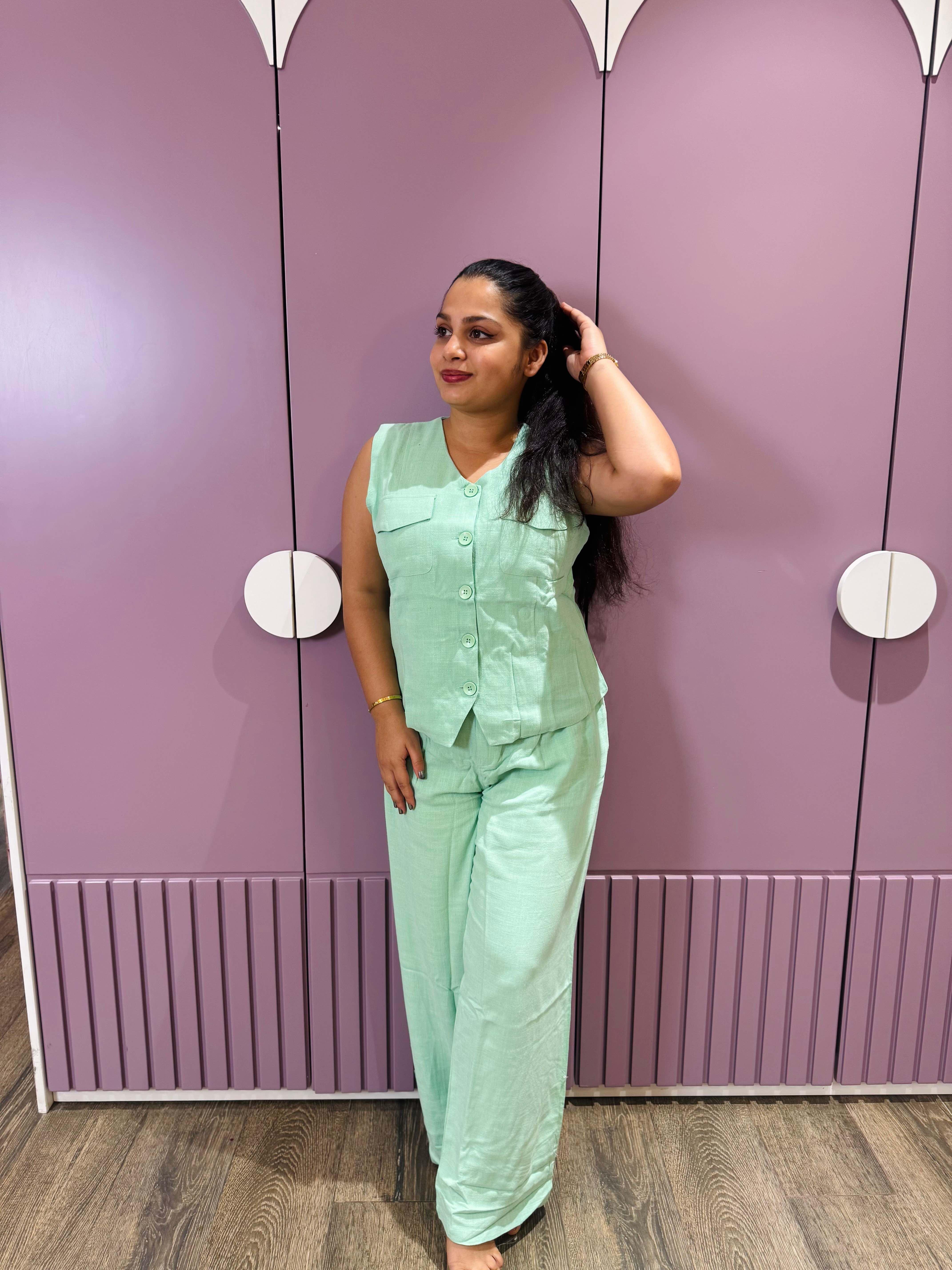 Pastel Blazer Vest Co-Ord