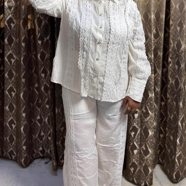 White Lace Luxe Co-Ord set