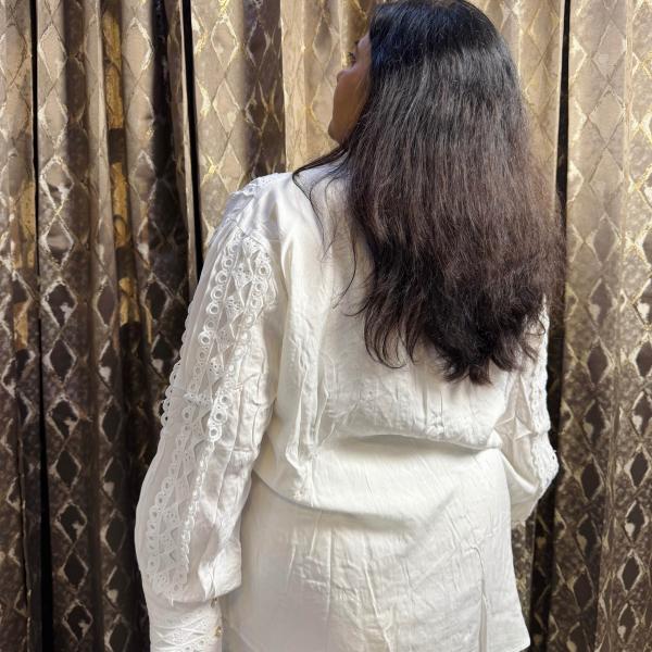 White Lace Luxe Co-Ord set